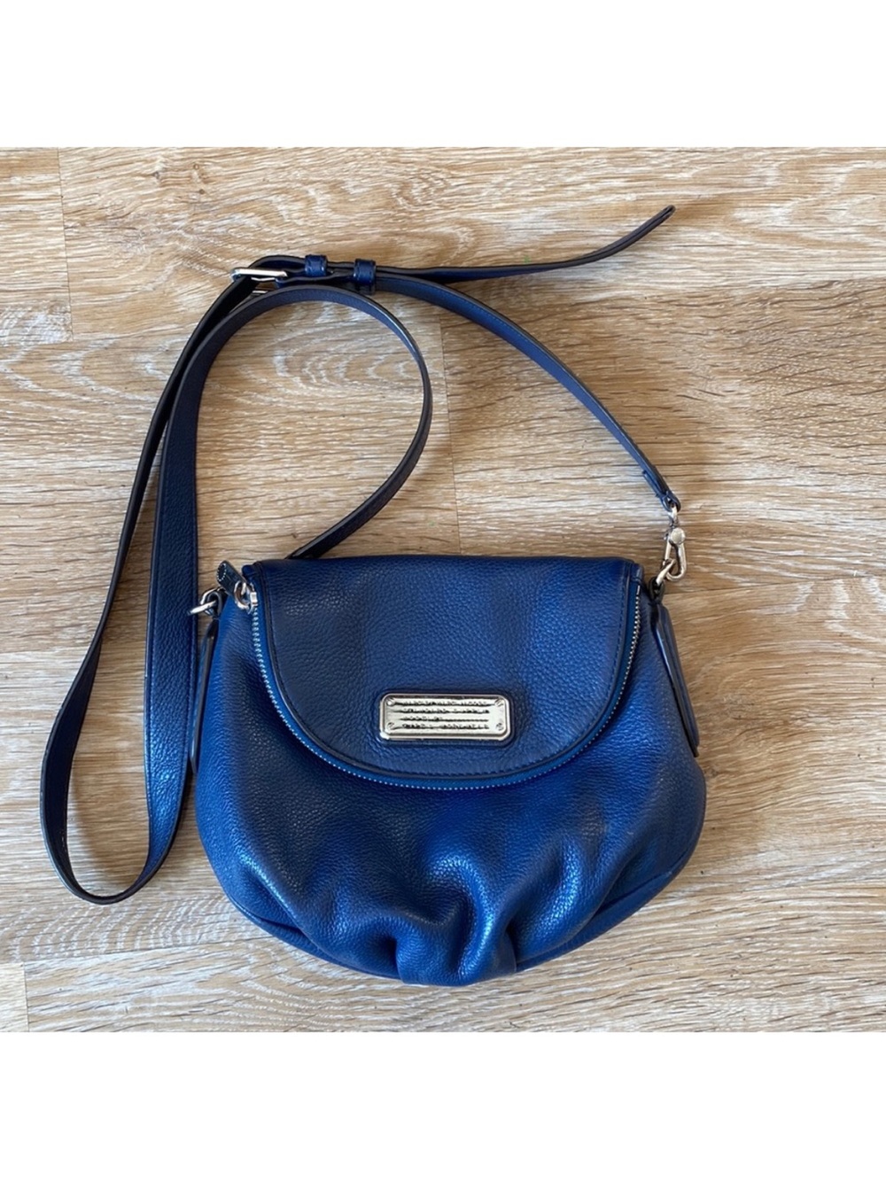 Marc By Marc Jacobs Navy Blue Leather Mini Crossbody Bag